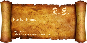 Ruda Emma névjegykártya